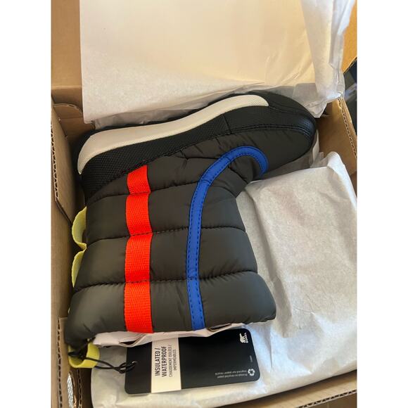 Sorel Uni-sex Whitney Puffy Black Mid Snow Child Rain Boots Kids - Picture 3 of 6